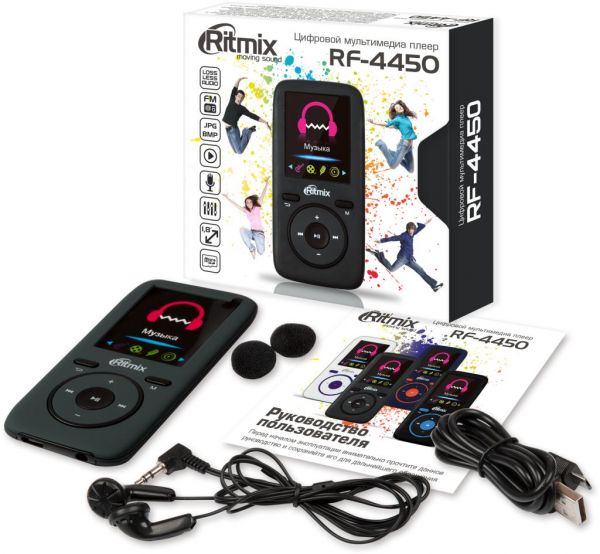 MP3-плеер Ritmix RF-4450 4Gb синий/оранжевый