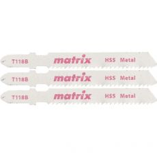Пилка для электролобзика Matrix 78229 по металлу, T118B 3 шт.